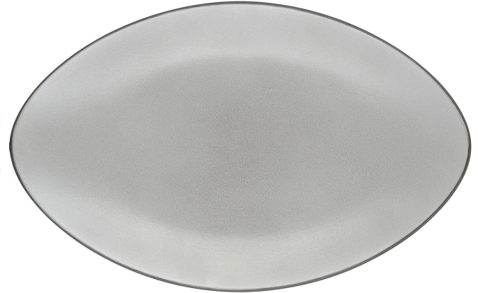 Equinoxe assiette de service ovale, 35x22x4 cm, poivre
