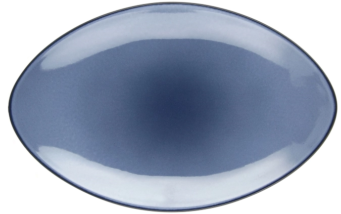 Equinoxe assiette de service ovale, 35x22x4 cm, bleu