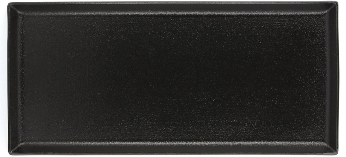 Equinoxe assiette plate rectangulaire, 35x15x1.8 cm, noir