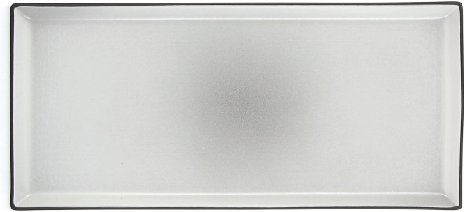Equinoxe assiette plate rectangulaire, 35x15x1.8 cm, poivre