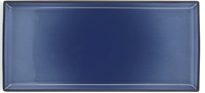 Equinoxe assiette plate rectangulaire, 35x15x1.8 cm, bleu