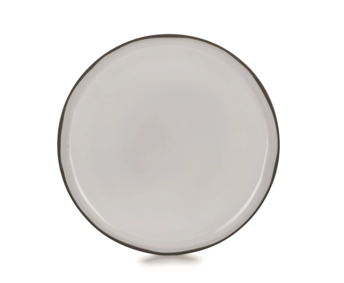 Caractère assiette plate, ø26cm, kumu. blanc