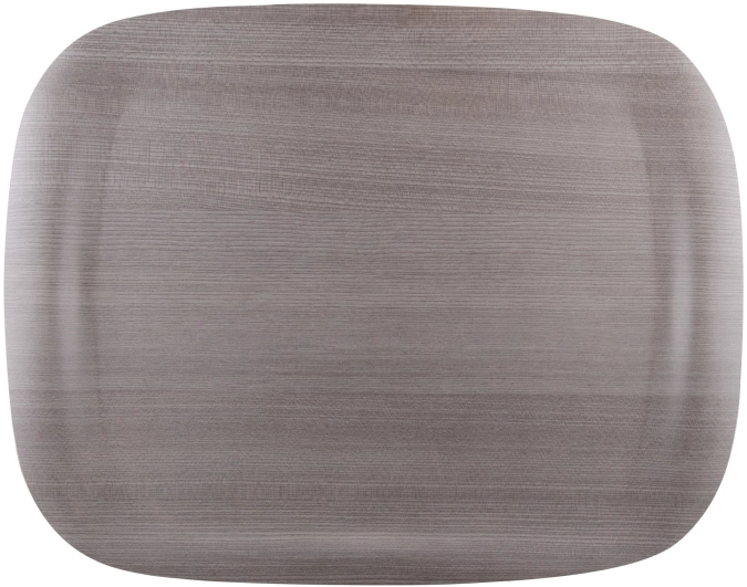 Tablett Earth Wave Art Grey Wood 46x36cm