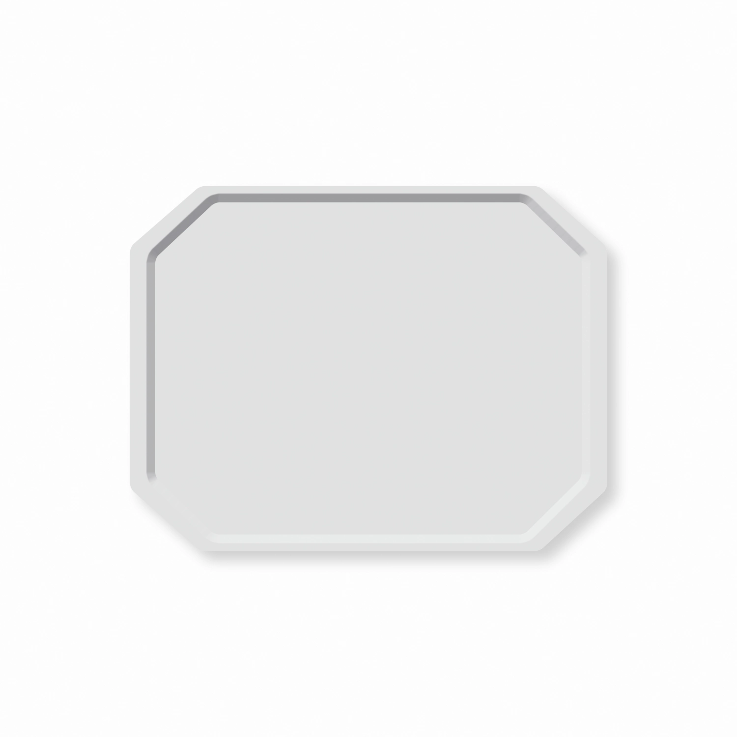Plateau Octagon Polyclassic, Lumière Grise 42,5x32cm