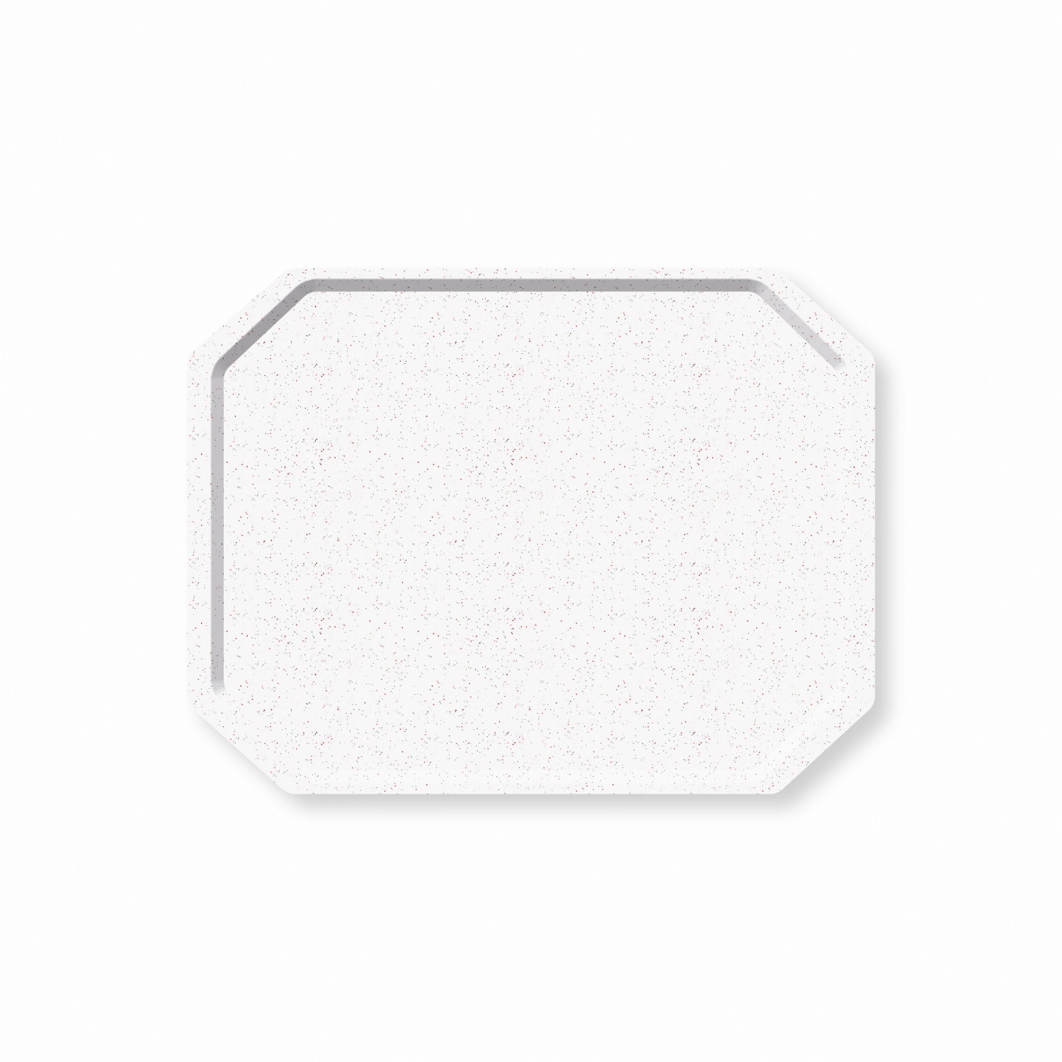 Plateau Octagon Polyclassic, Blanc 42,5x32cm