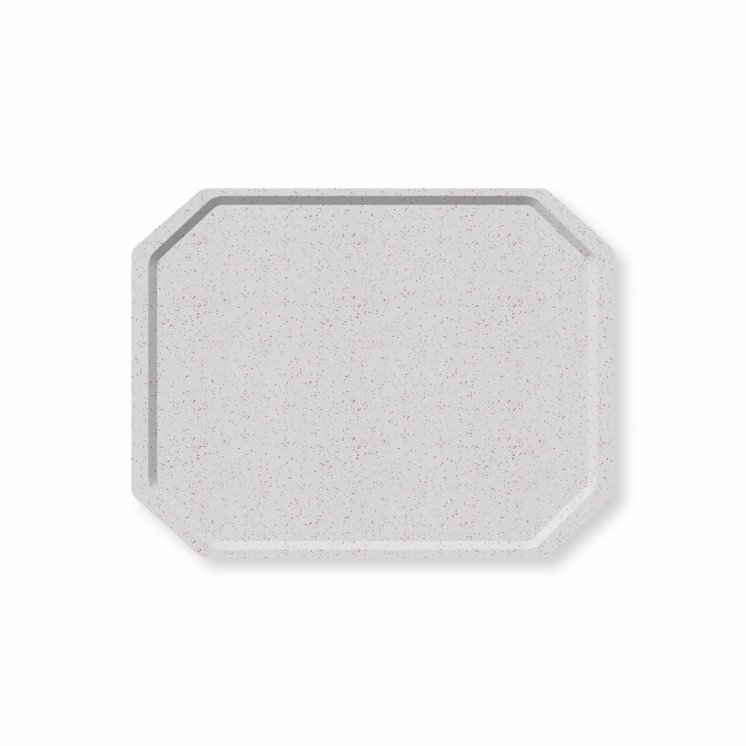 Tablett Octagon Polyclassic, Grau 42,5x32cm