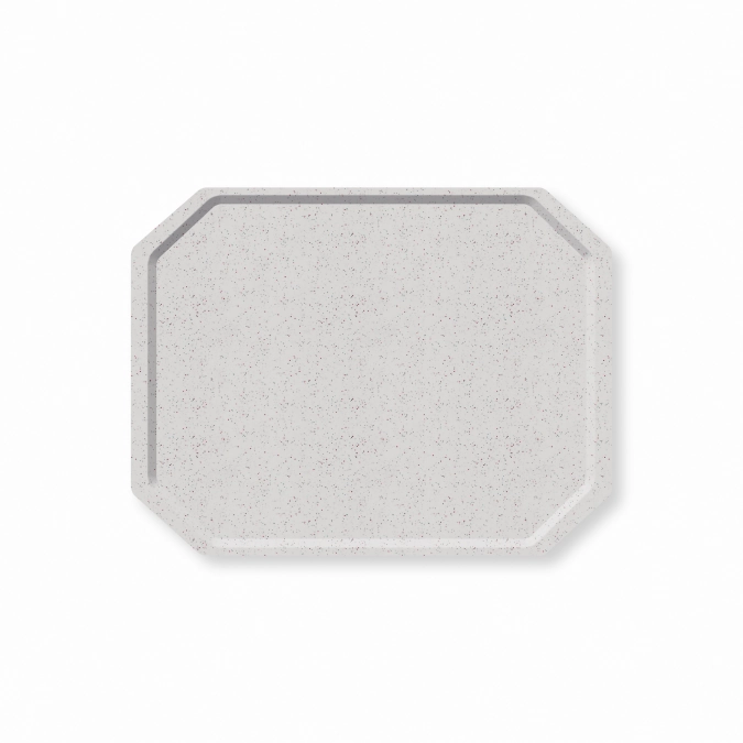 Tablett Octagon Polyclassic, Grau 42,5x32cm