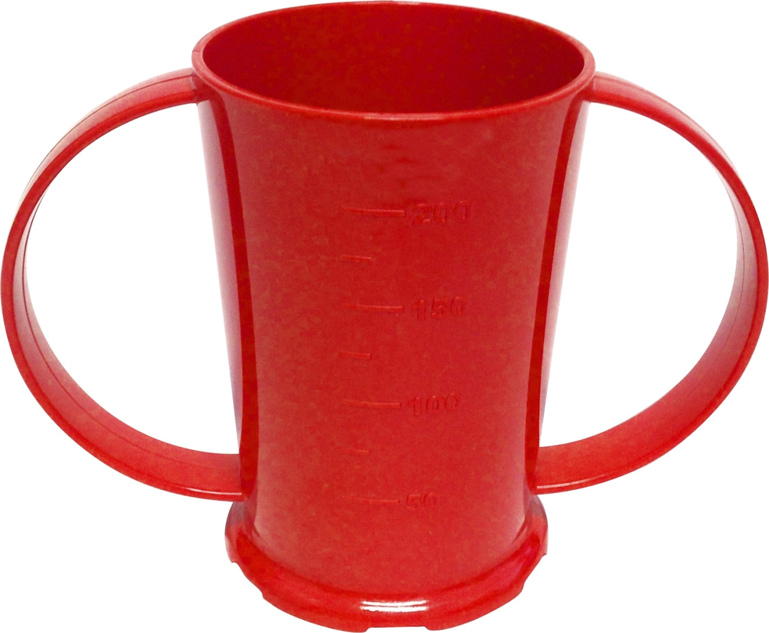 Becher mit 2 Griffen rot 6.8cm, H10cm