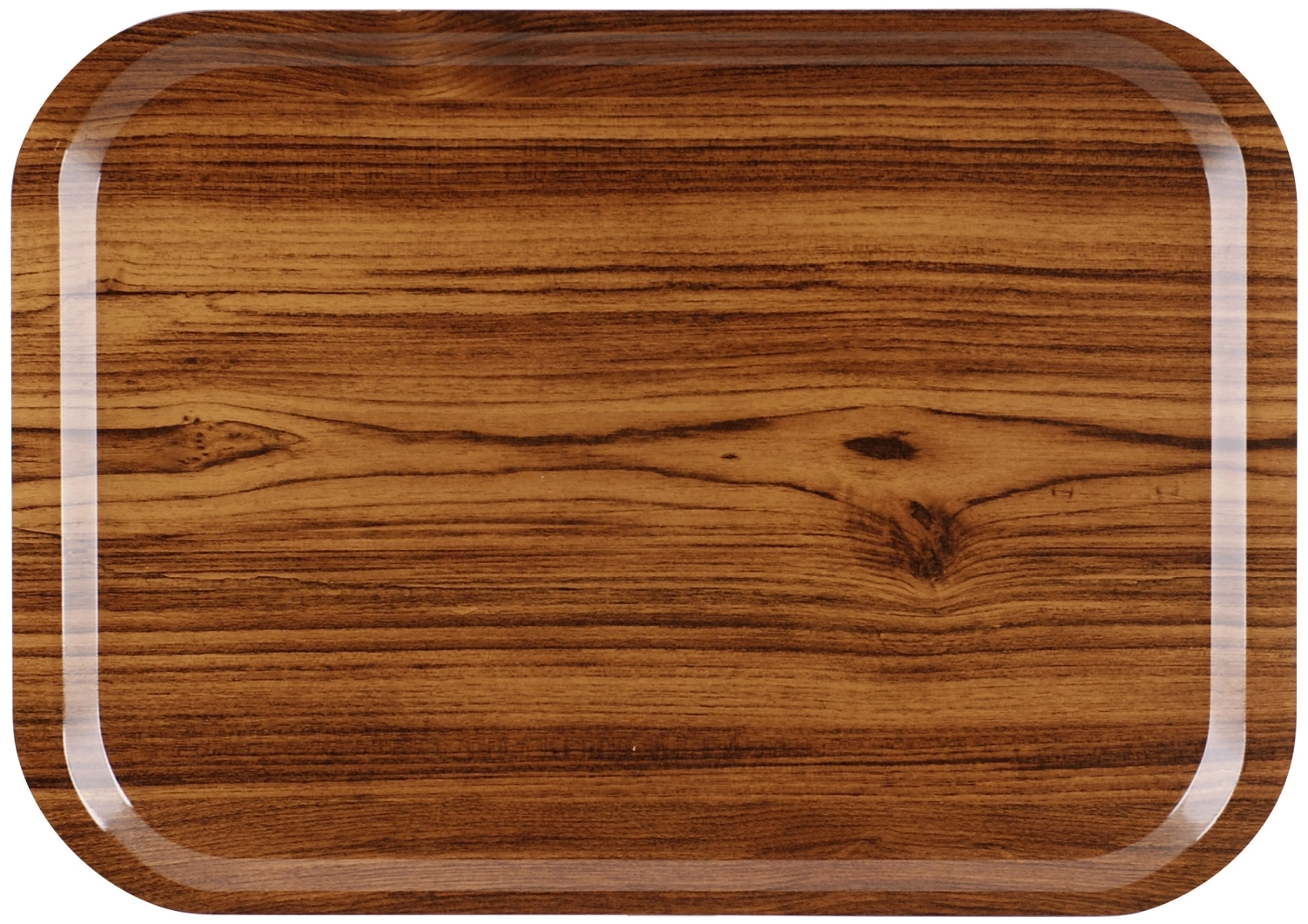 Plateau fast food teak antidérapant 37.5x26.5cm