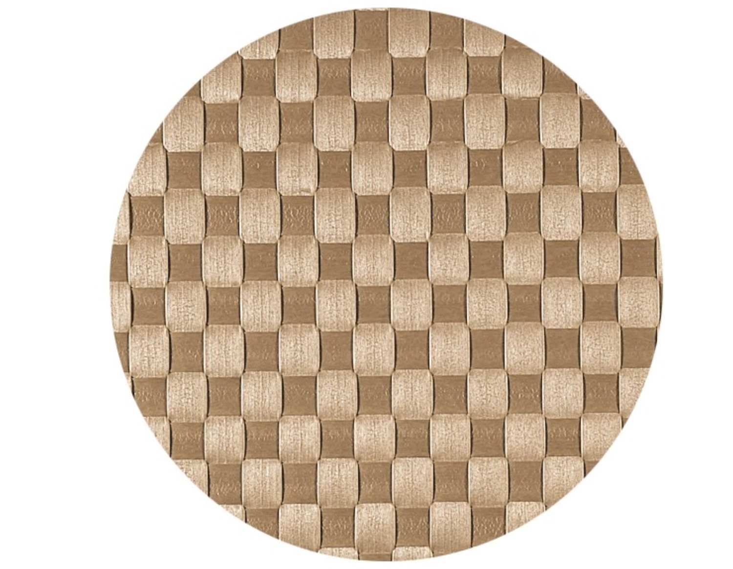Set de table PP tissé, rond, beige, D36 cm