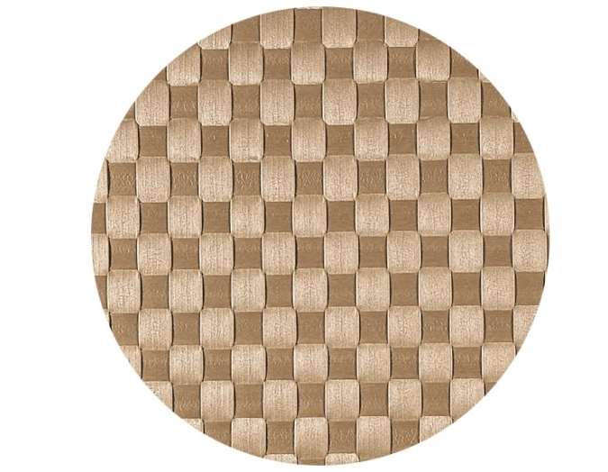 Set de table PP tissé, rond, beige, D36 cm