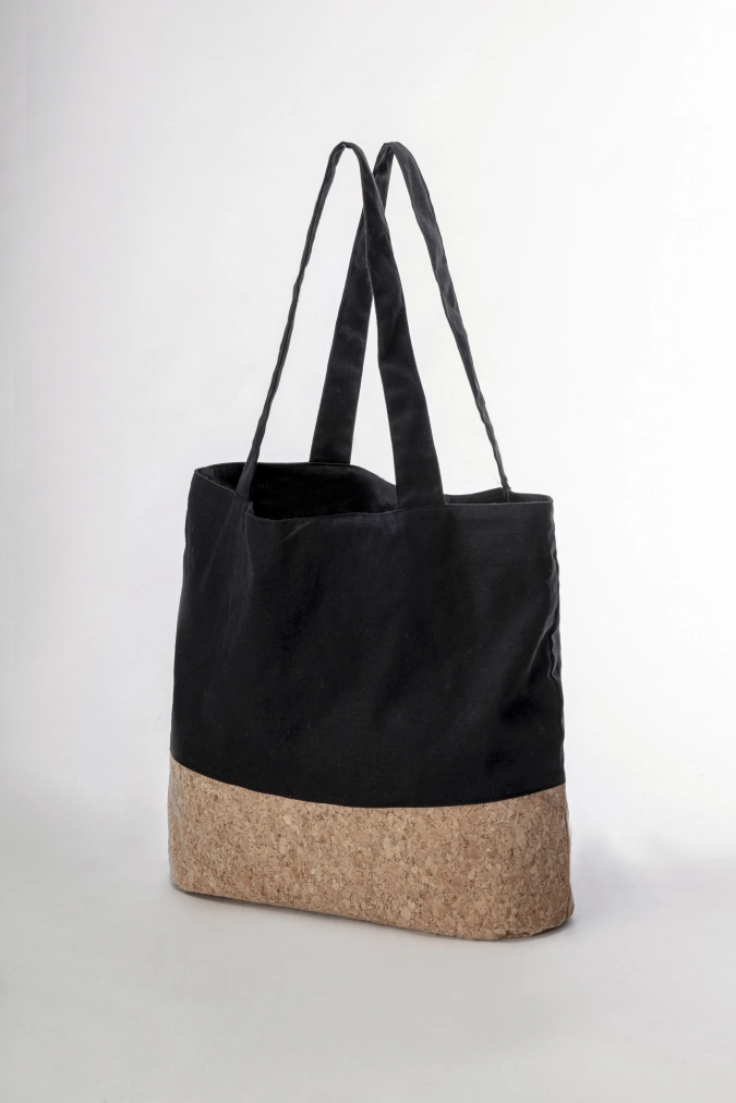 Everyday Bag Jute und Kork dunkel, 42x36x13cm, 20L