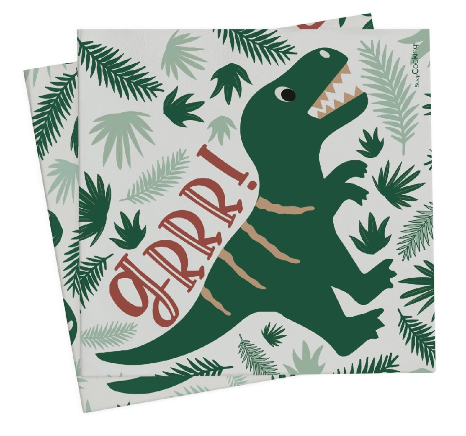 20er Set Papierservietten Dino