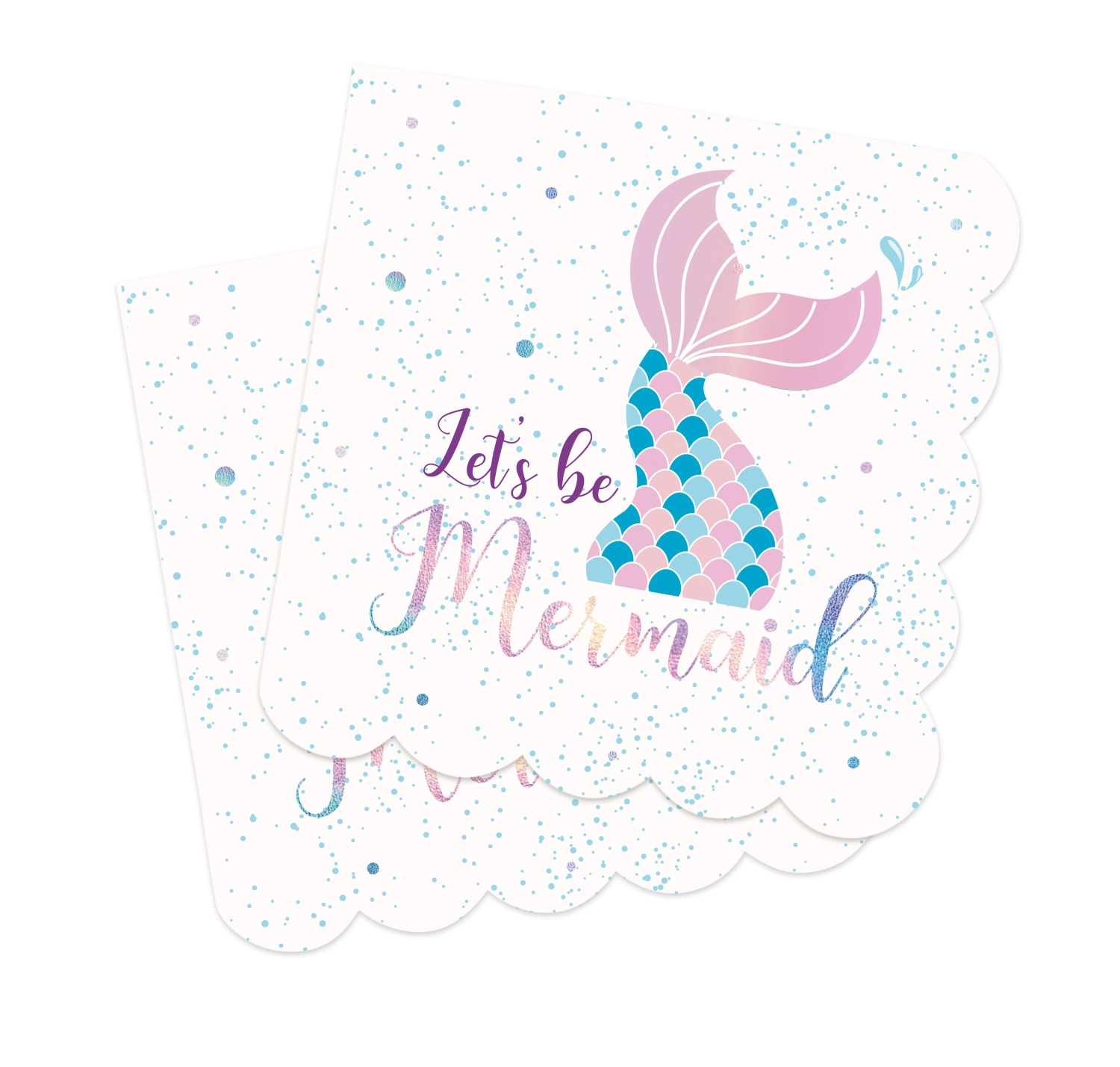 20 serviettes en papier sirène