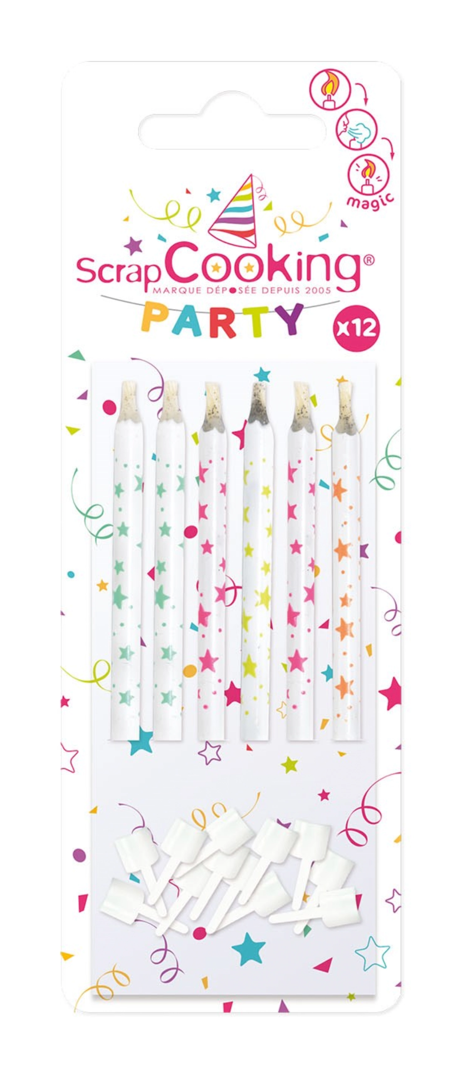 12pcs bougies étoiles