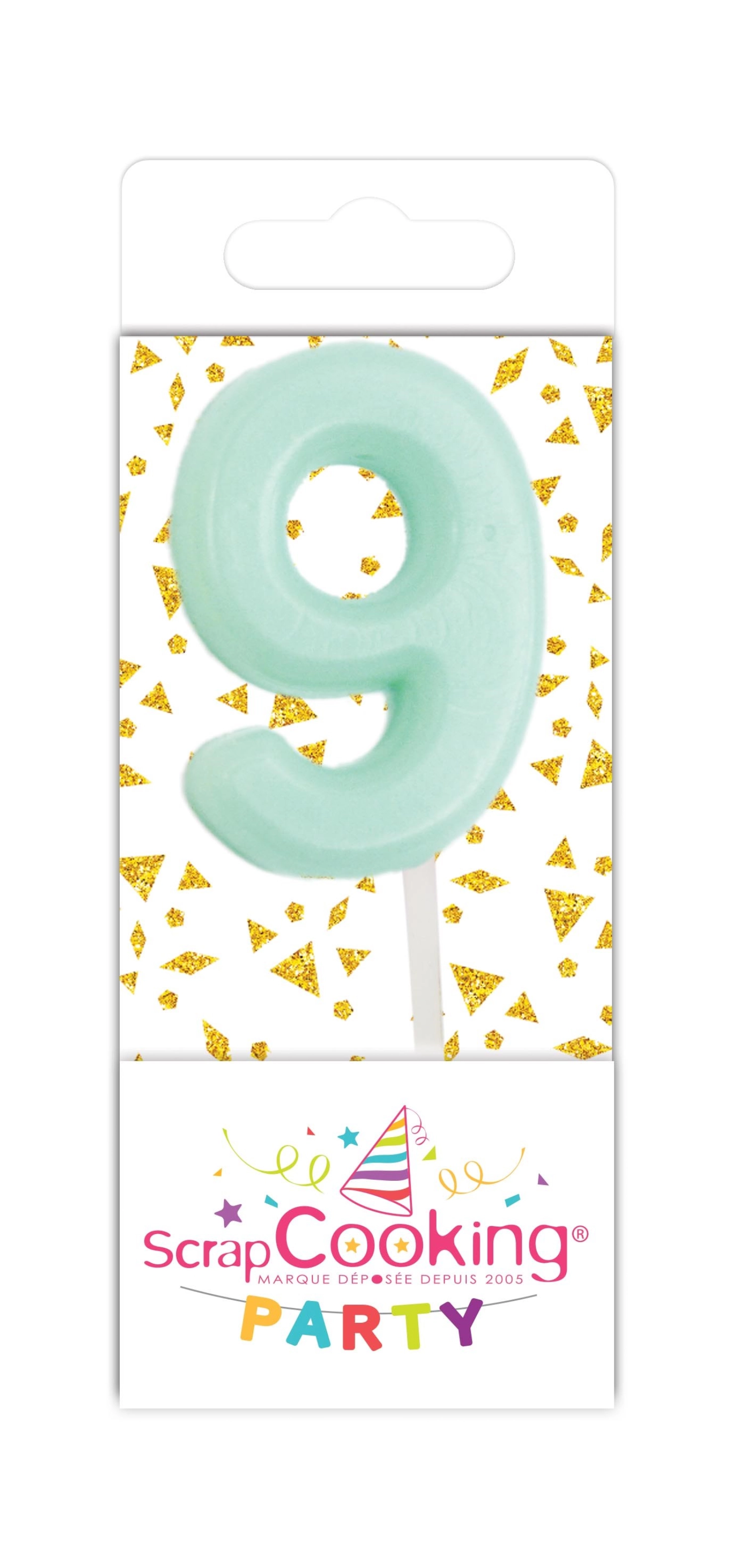 15 pcs. mini bougie numéro 9 assortie