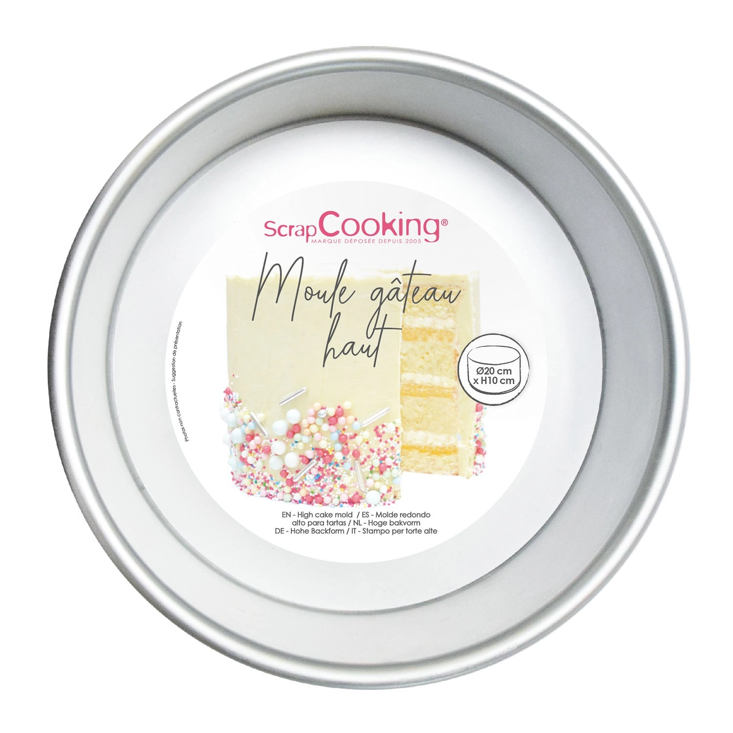 Moule à pâtisserie haut en aluminium d20cm h10cm