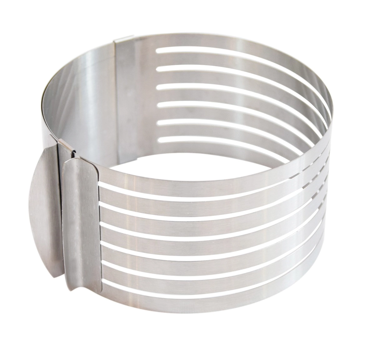 Moule à pâtisserie rond en inox extensible 16-20cm h8.5cm