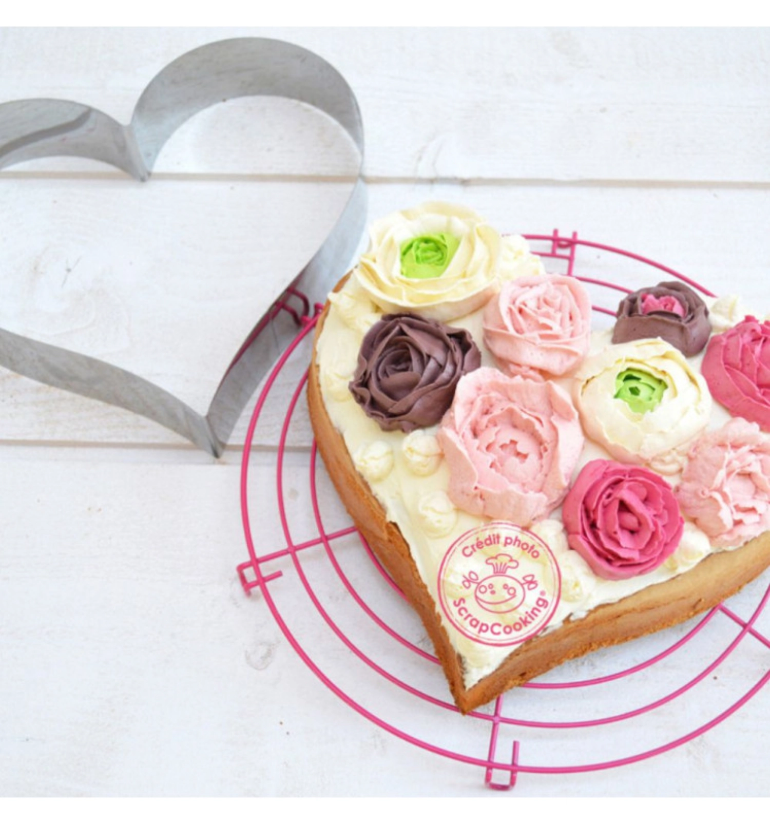 Moule à pâtisserie en acier inoxydable emporte-pièce cœur