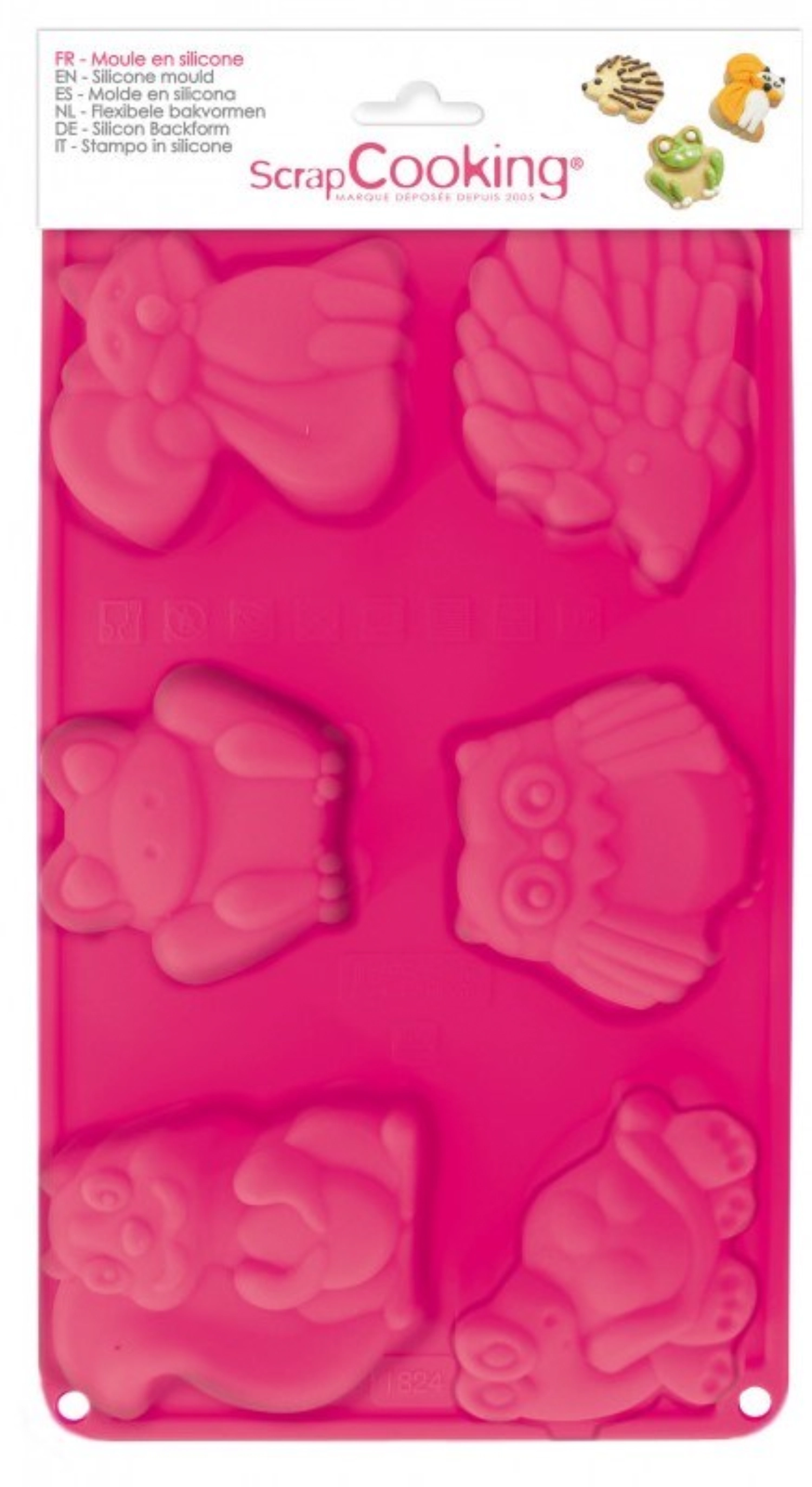 6 moules à gâteaux en silicone animaux de la forêt