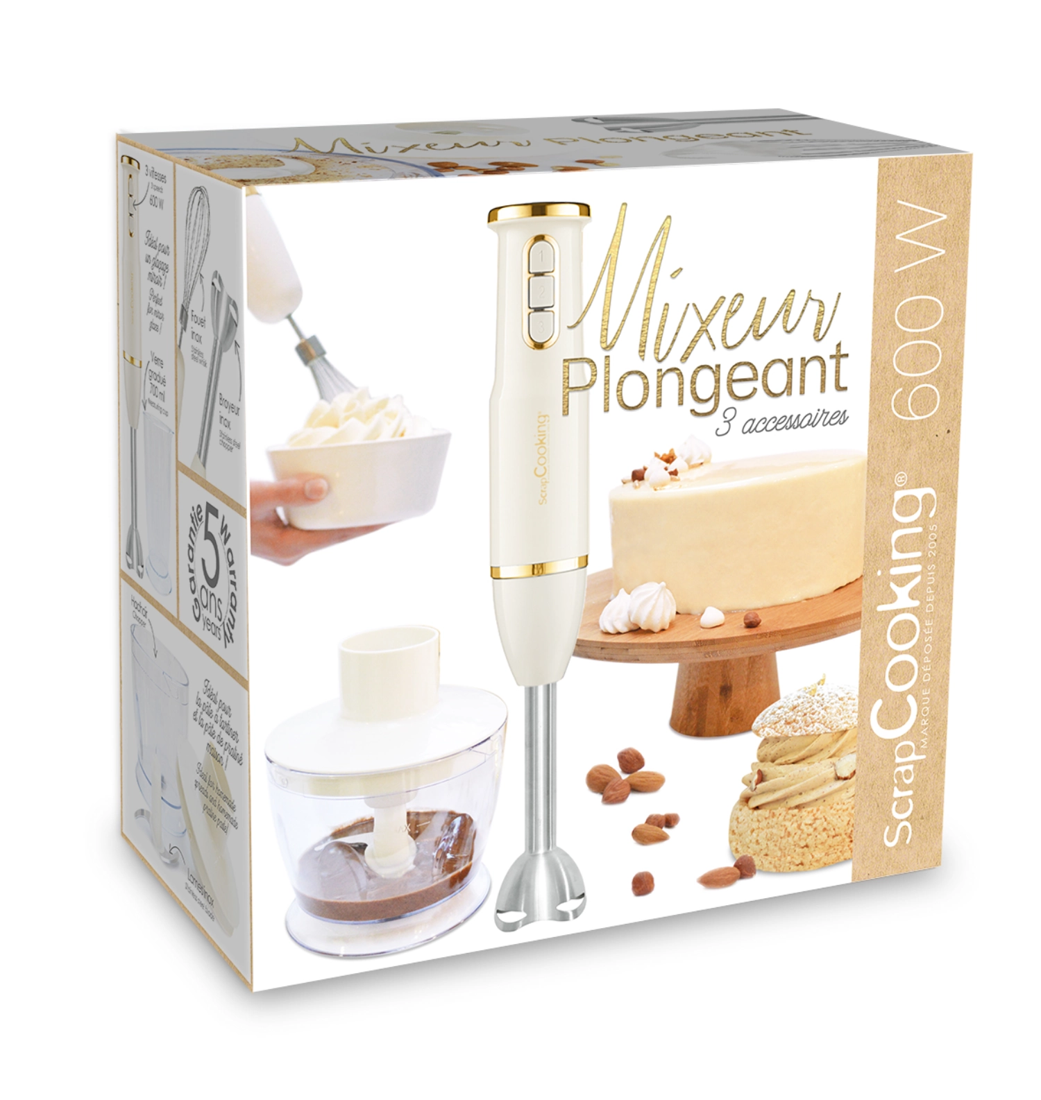 Mixeur plongeant - hachoir 3 en 1