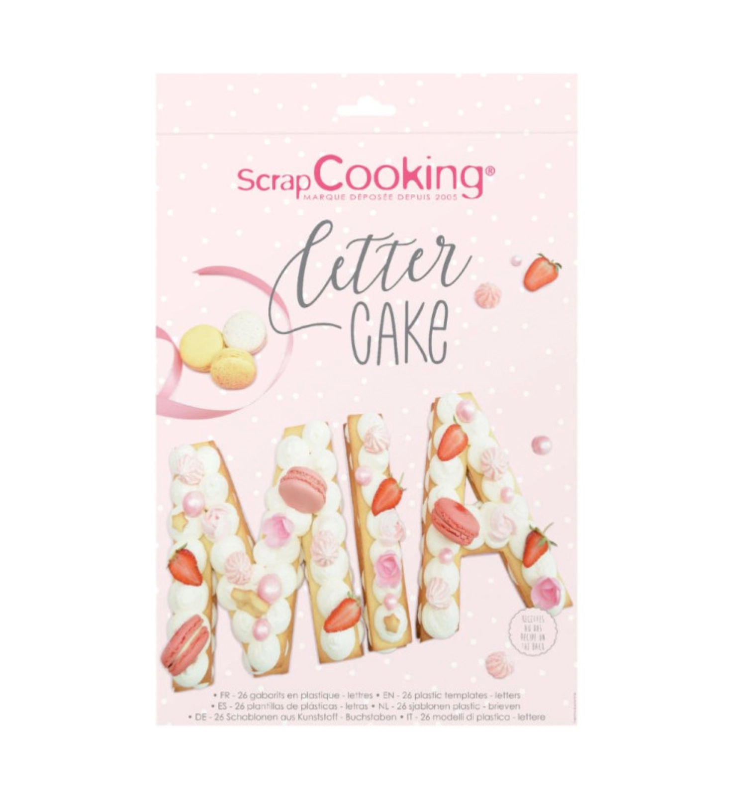 Letter cake 26 pochoirs en plastique