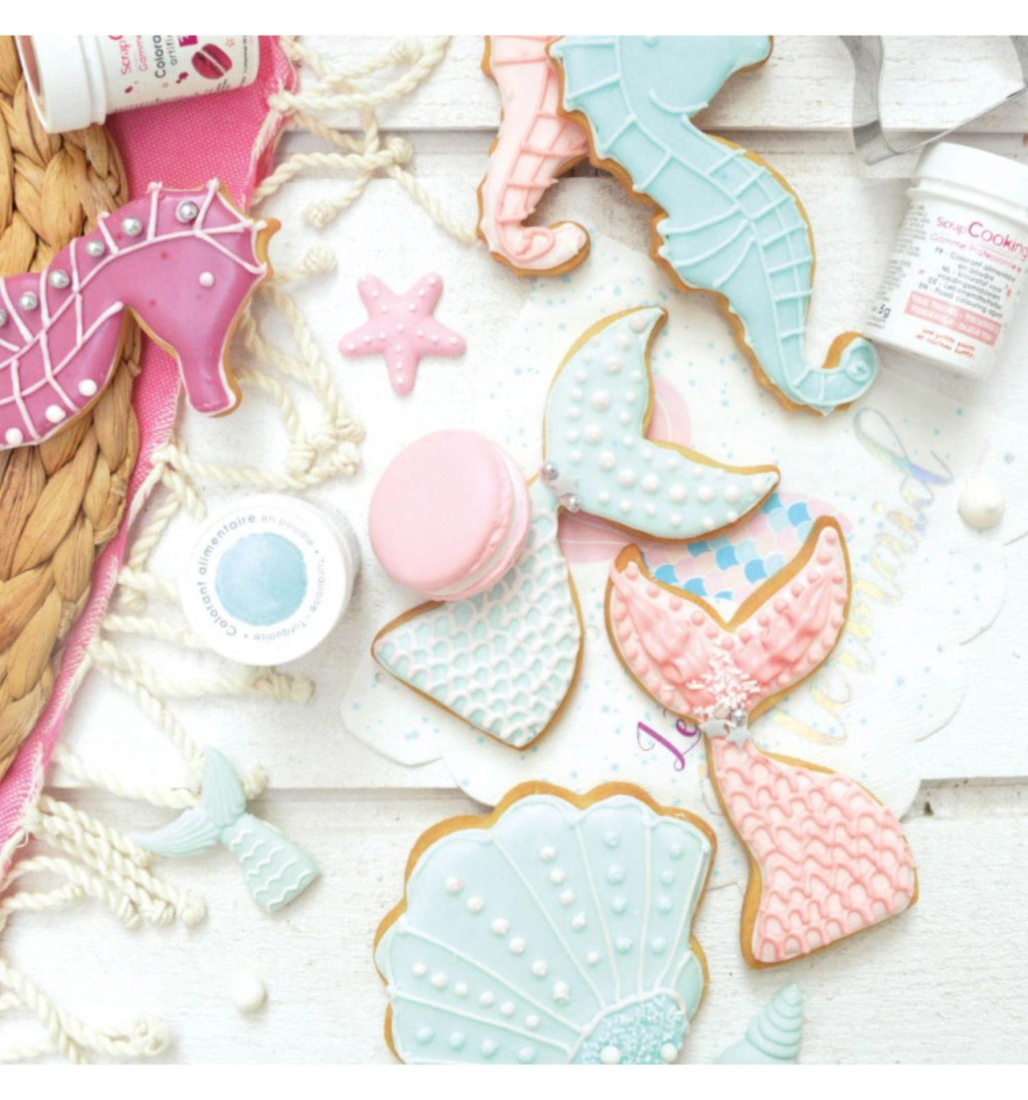 Colorant alimentaire en poudre bleu pastel 5g