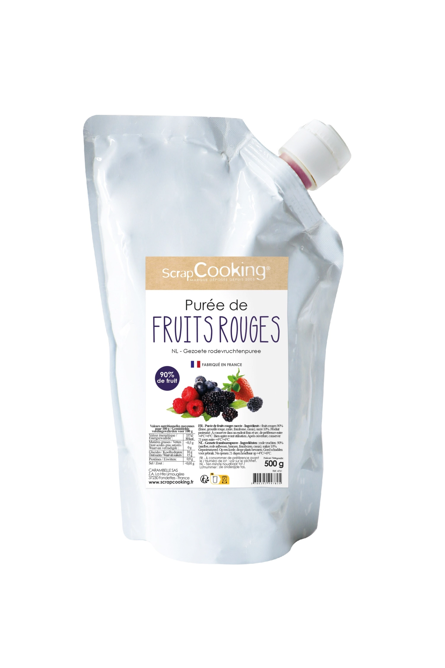 Purée de fruits rouges 500g