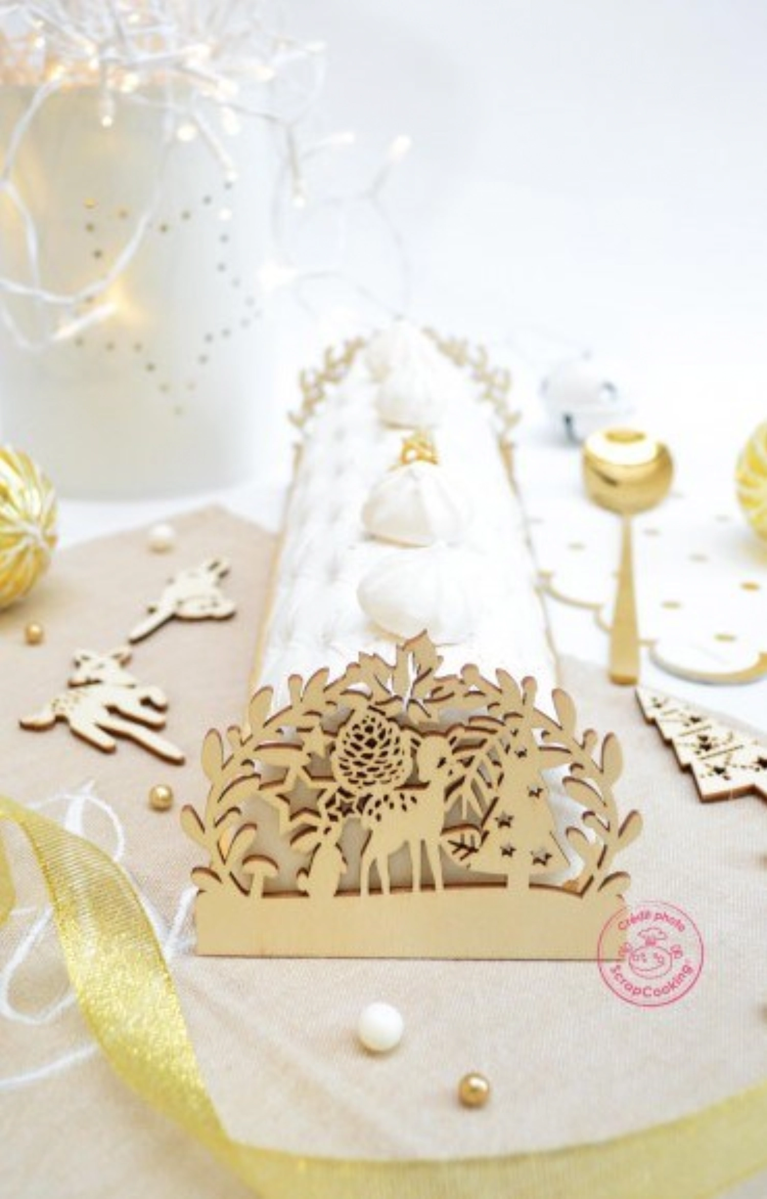 2 embouts de bûche bois forêt enchantée