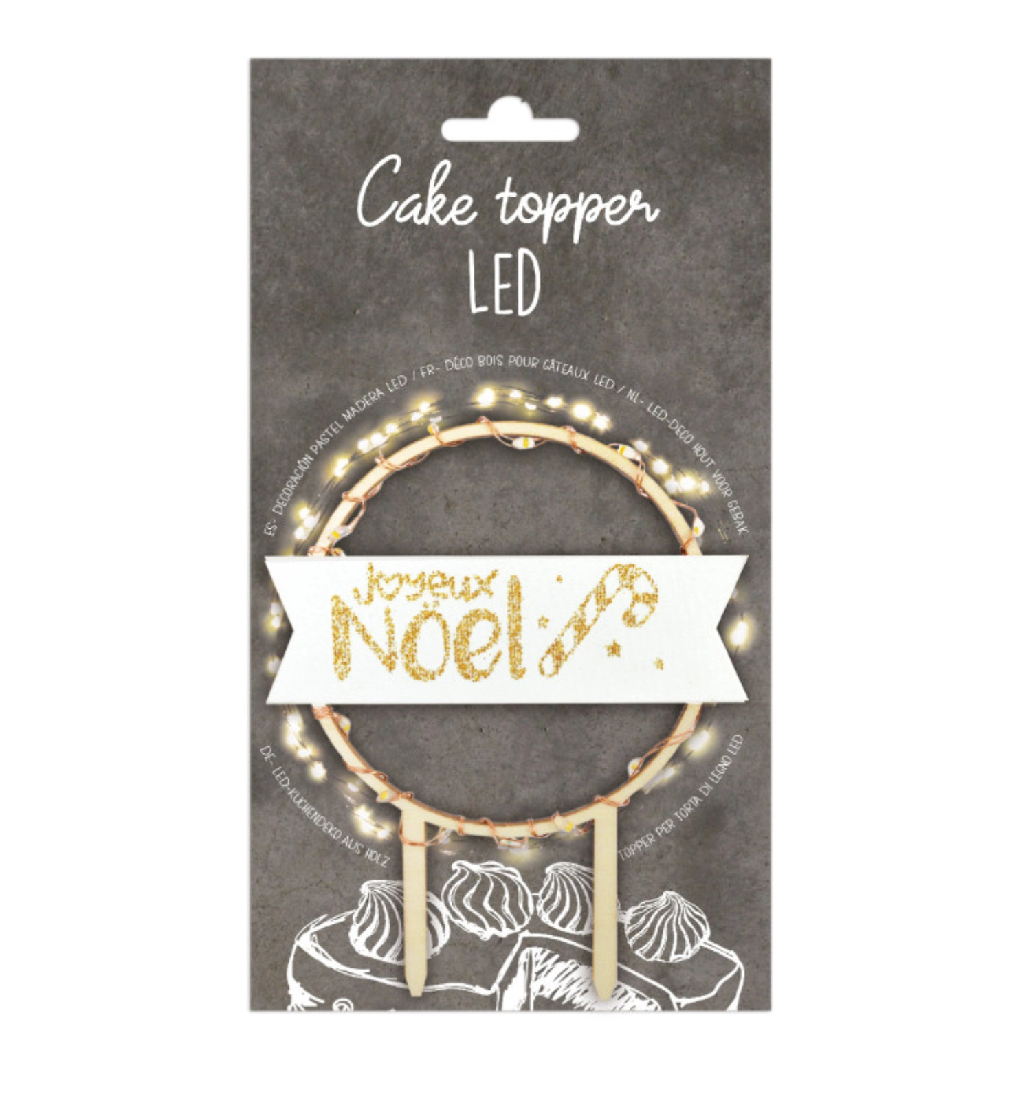 Cake Topper mit LED-Beleuchtung