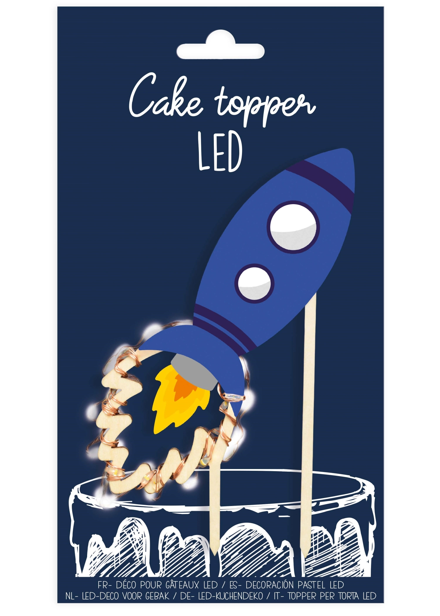 Cake Topper mit LED-Beleuchtung