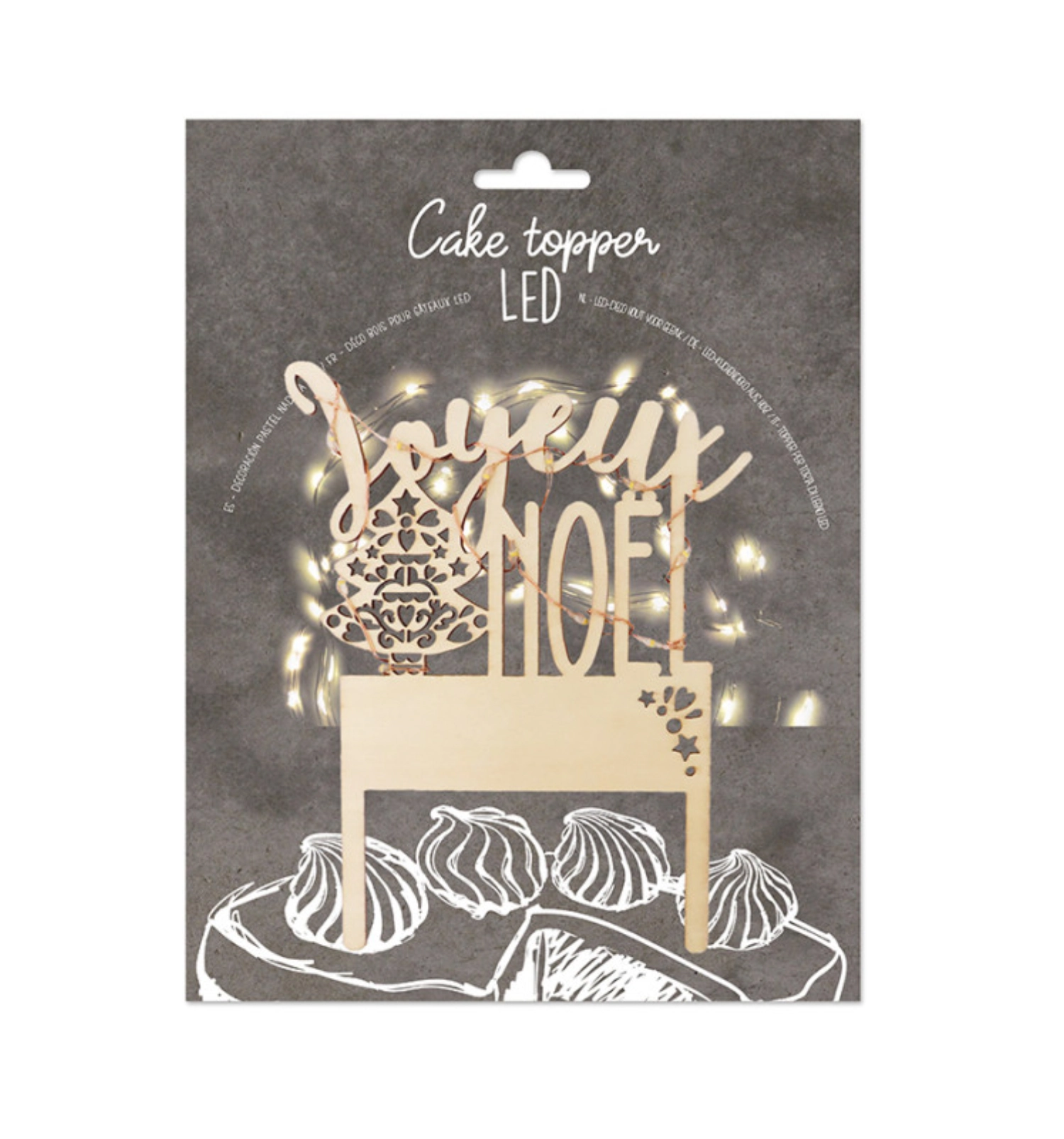 Cake Topper mit LED-Beleuchtung