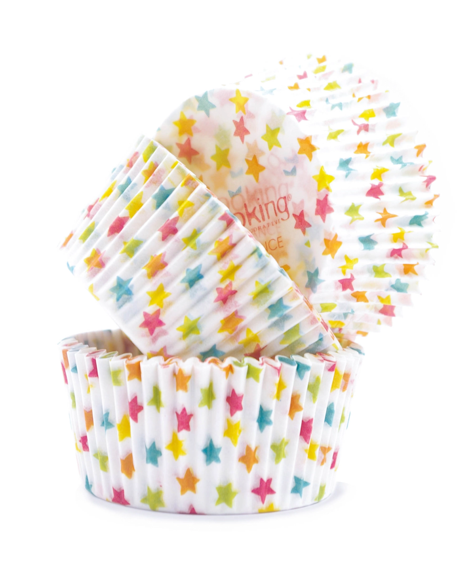 40 pcs. petits moules en papier étoiles