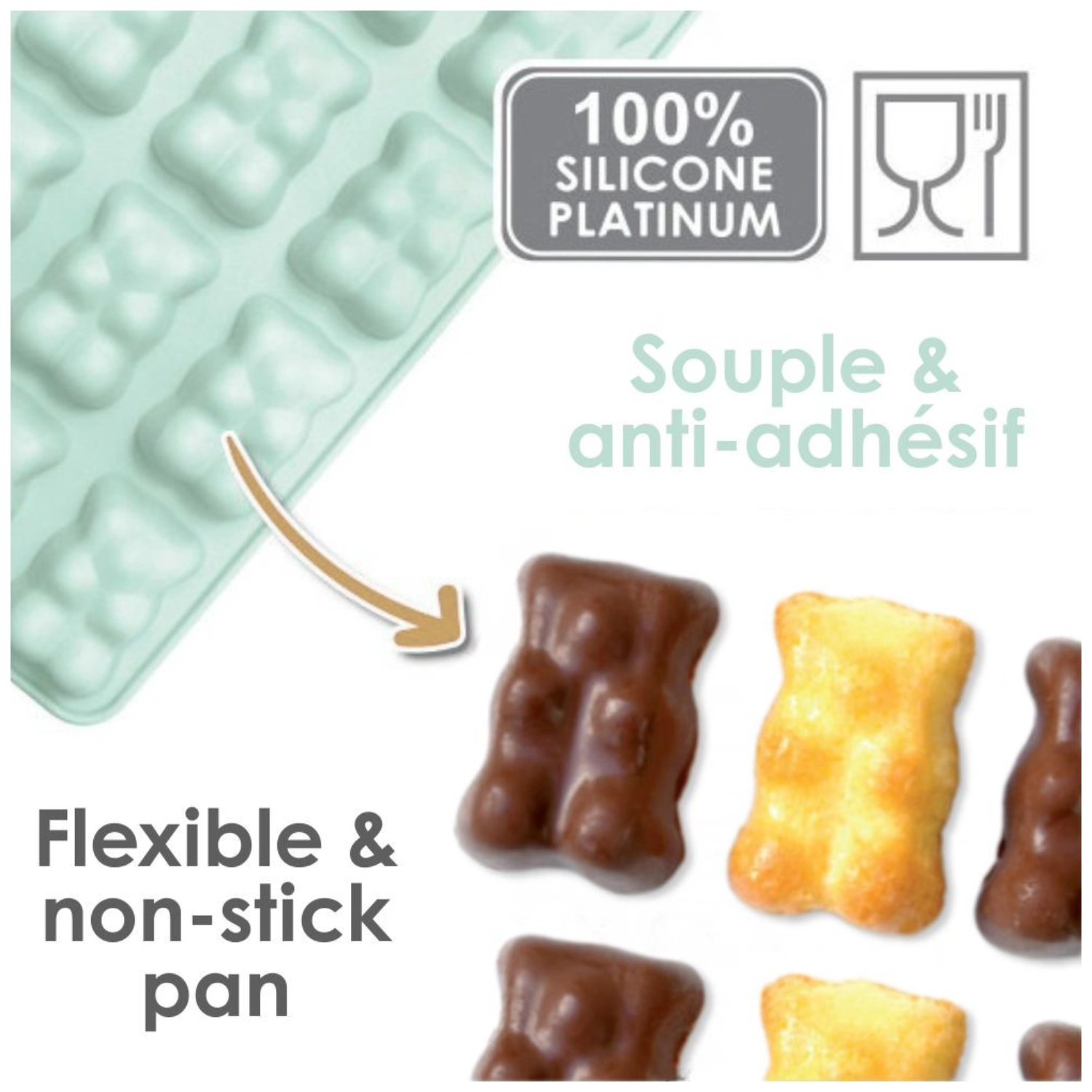 Backfürm für 12 Gummibären