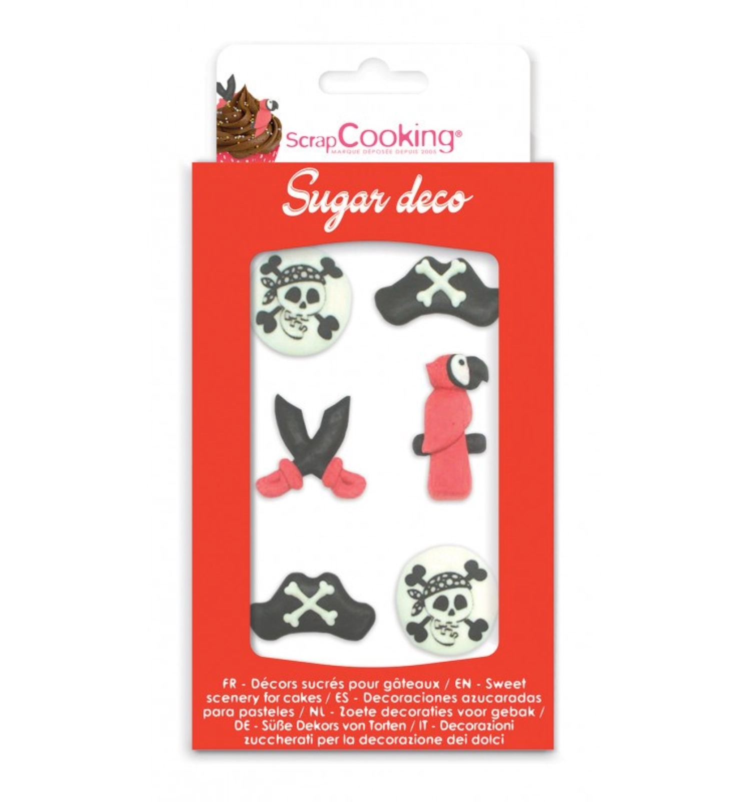 6 pcs. sucre déco pirate