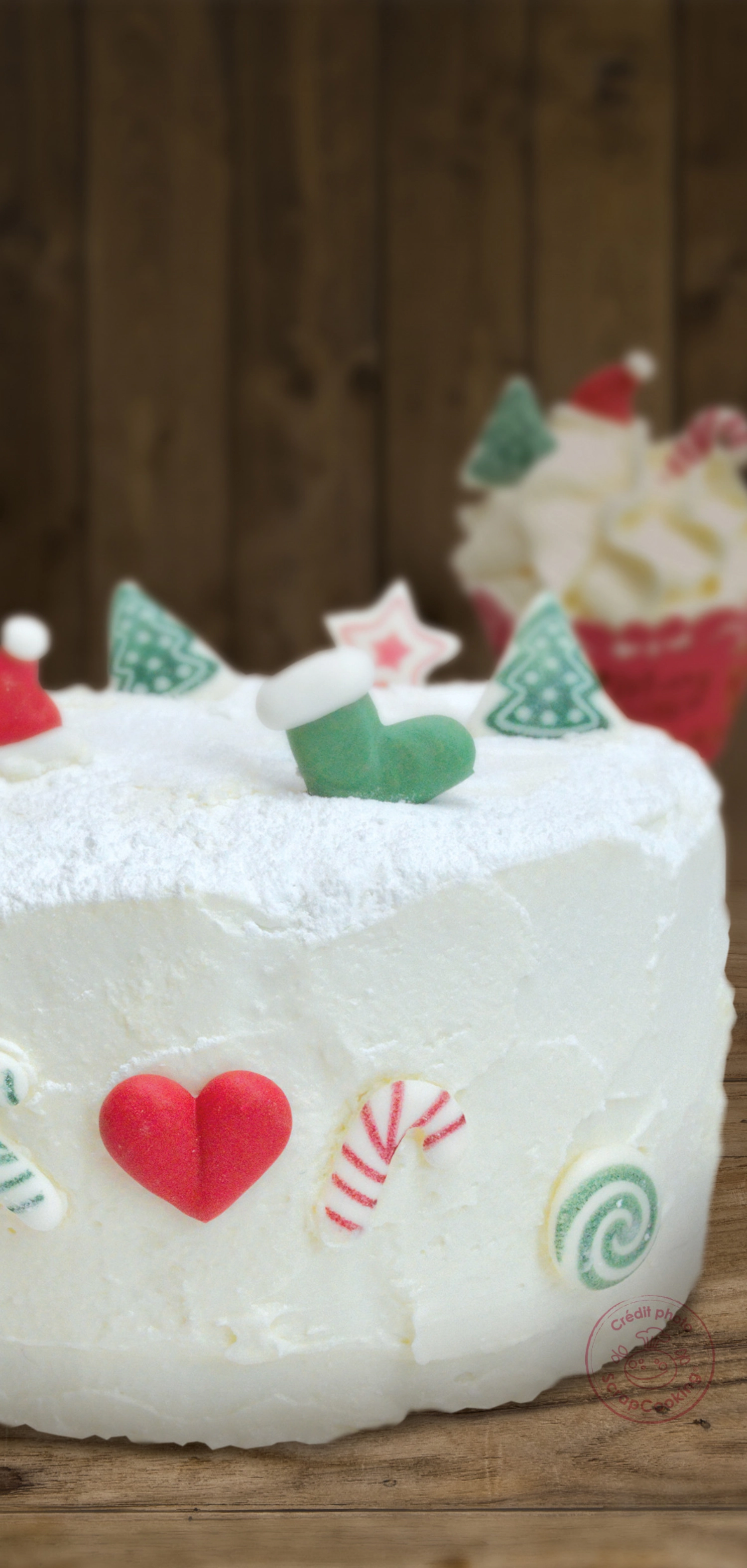 6 Stk. Zuckerdekor Weihnachtsmann