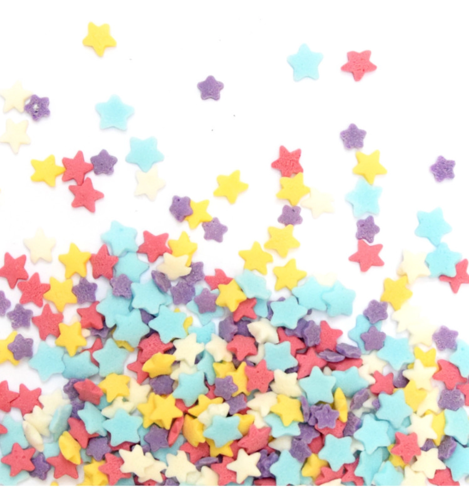 Pot de décors sucrés étoiles rainbow 55g
