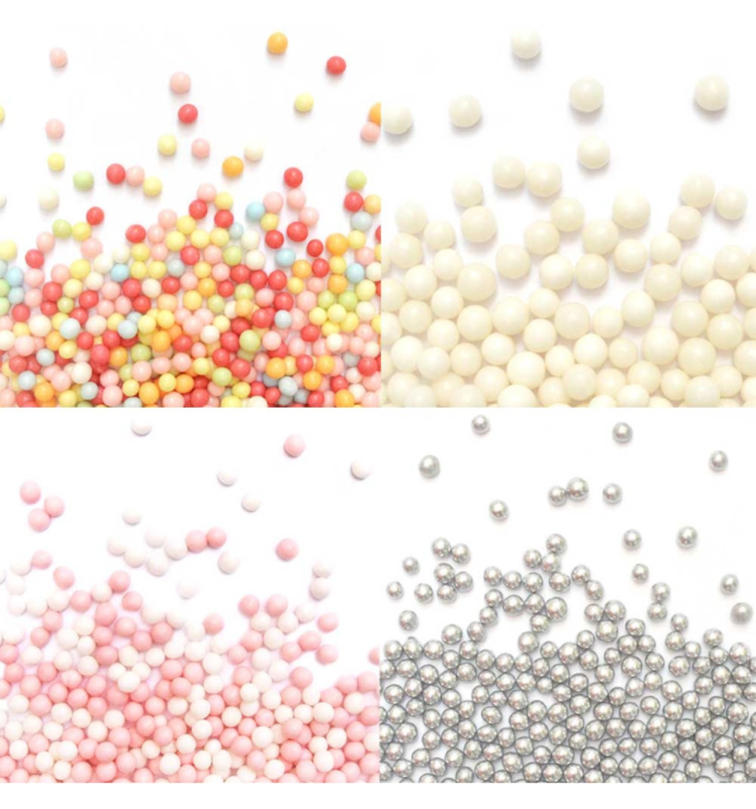 4 pcs décorations en sucre pearl mix 56 g