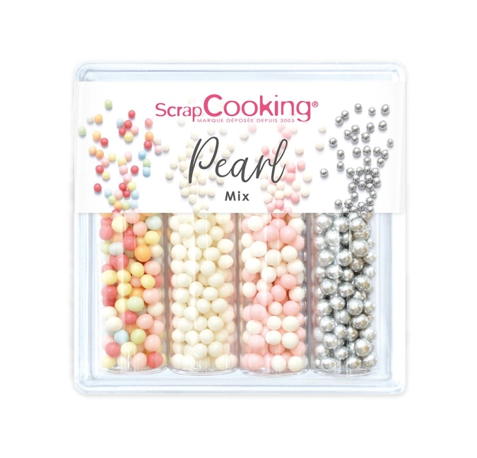 4 pcs décorations en sucre pearl mix 56 g