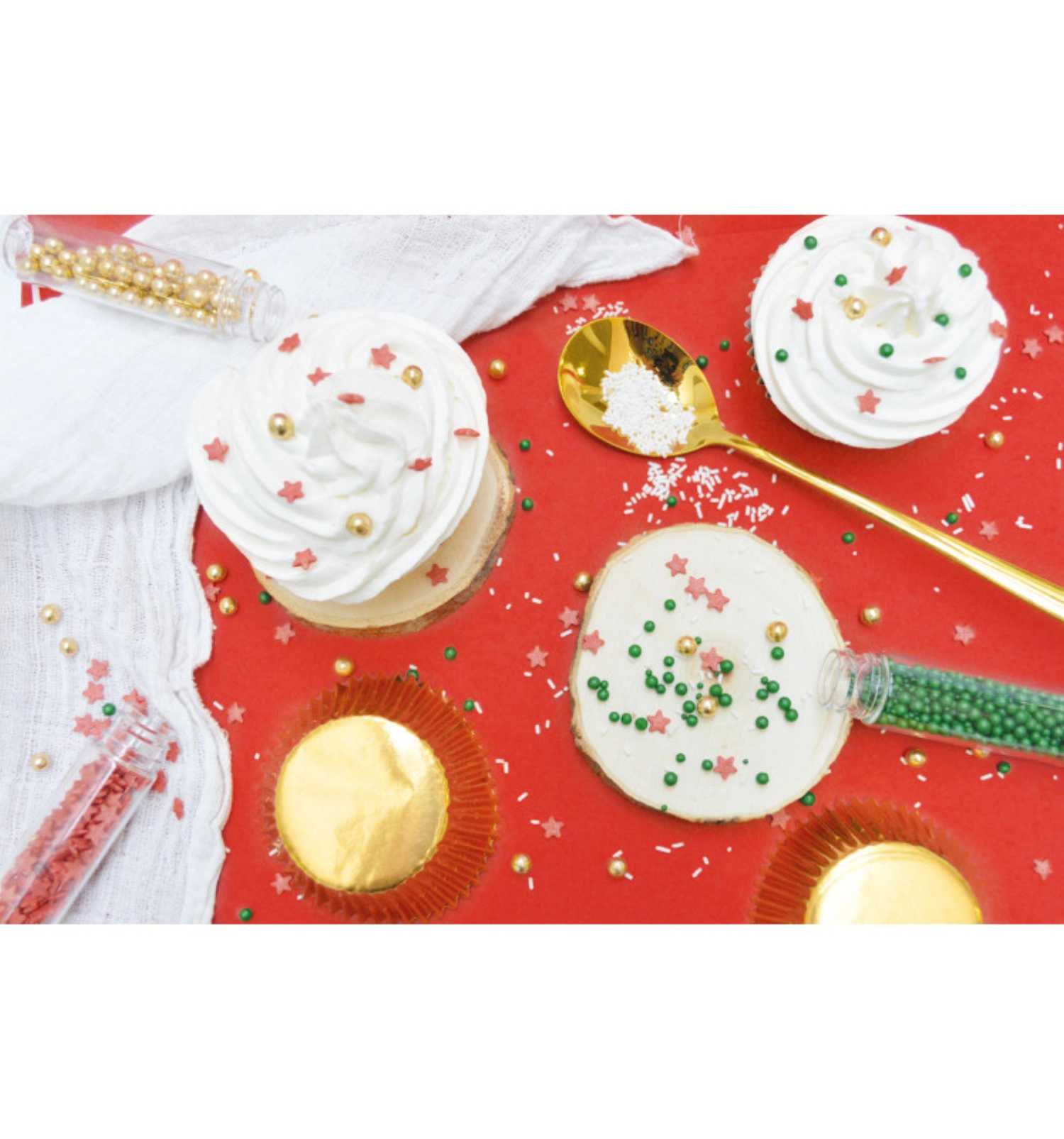 Set de 4 décorations en sucre, christmas mix, 64g