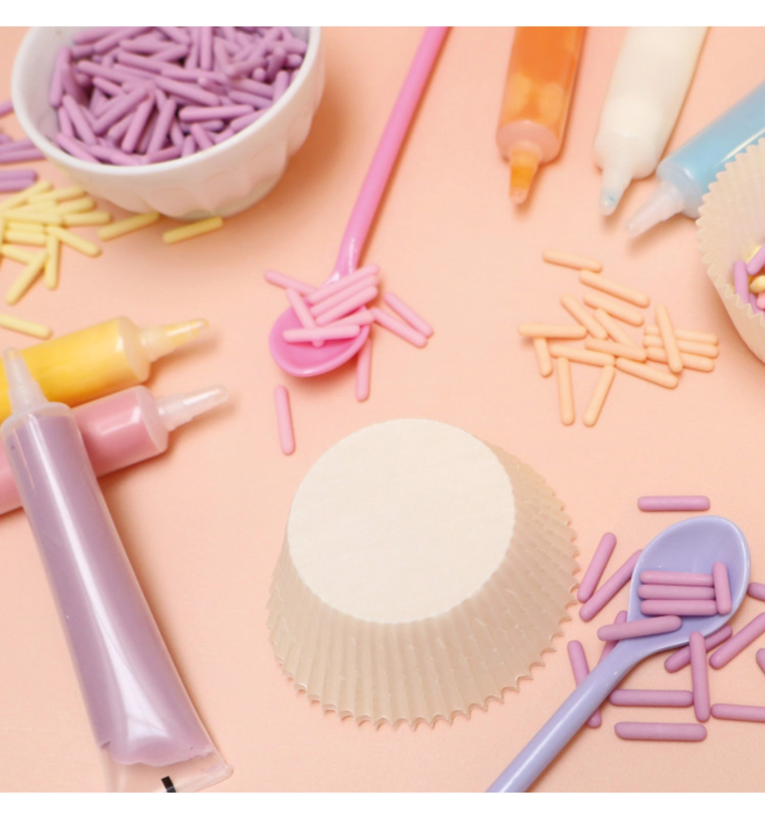 4pcs décorations en sucre, bâtonnets pastel, 60g