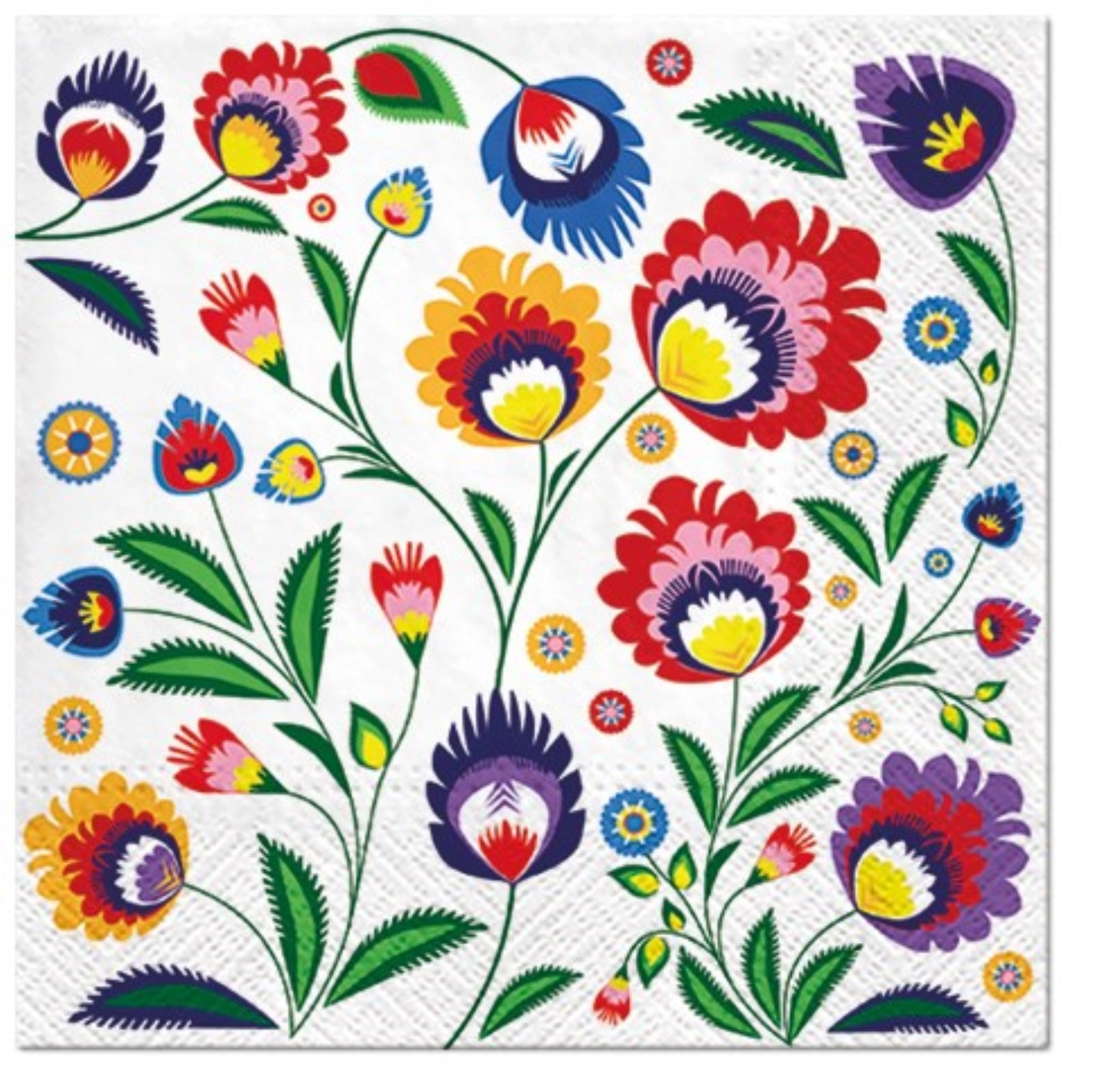 Serviettes de table Lunch 20x Polish Folk, 33x33cm