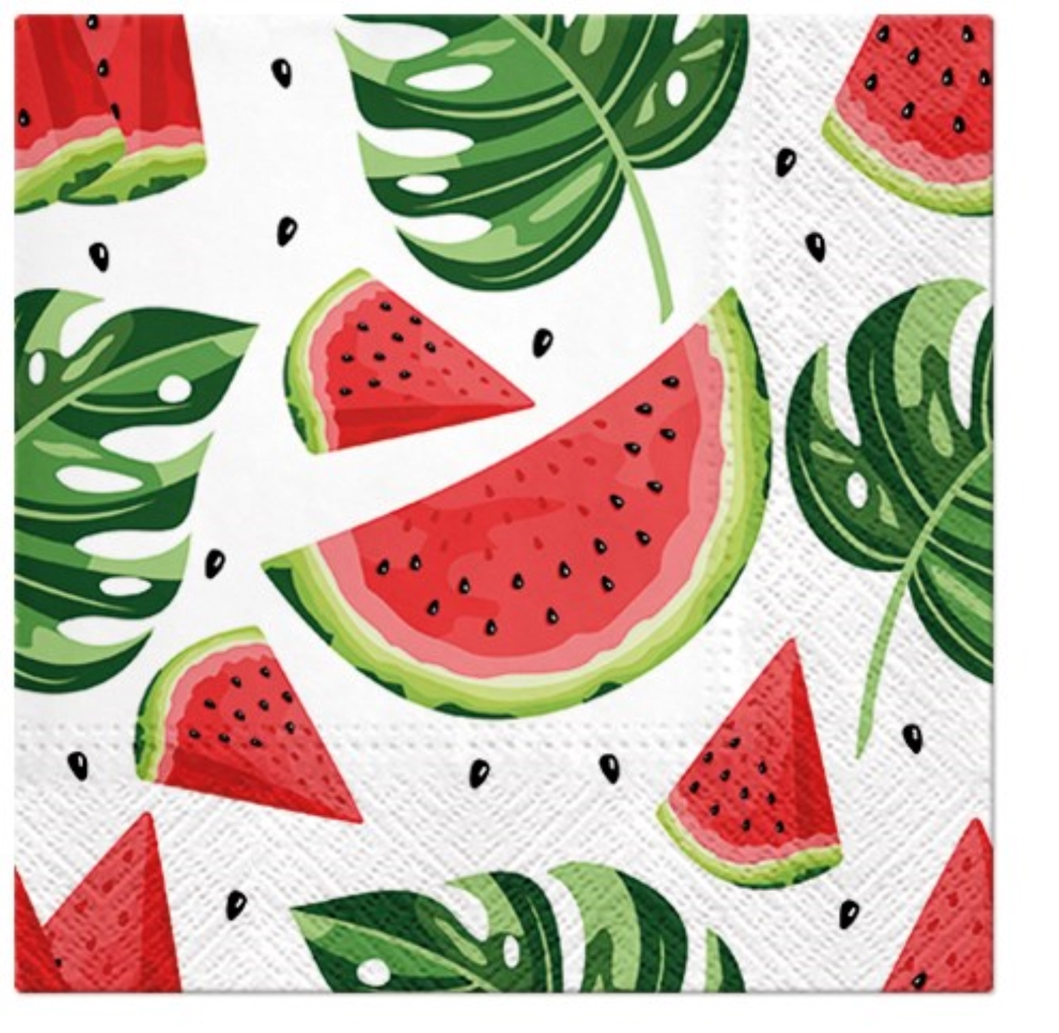 Servietten Lunch 20x Wassermelone, 33x33cm