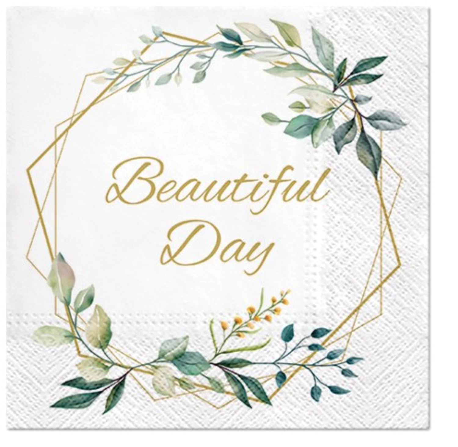 Serviettes de table lunch 20x beautiful day, 33x33cm