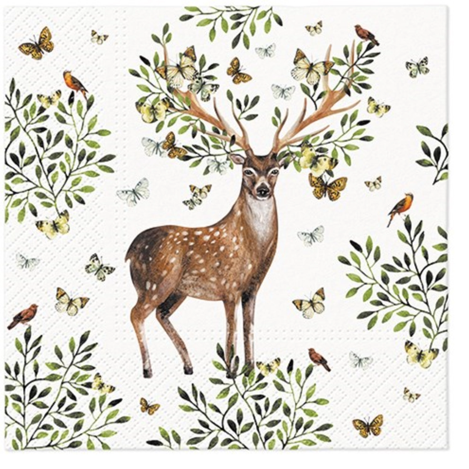 Servietten Lunch 20x Forest Antlers 33x33cm