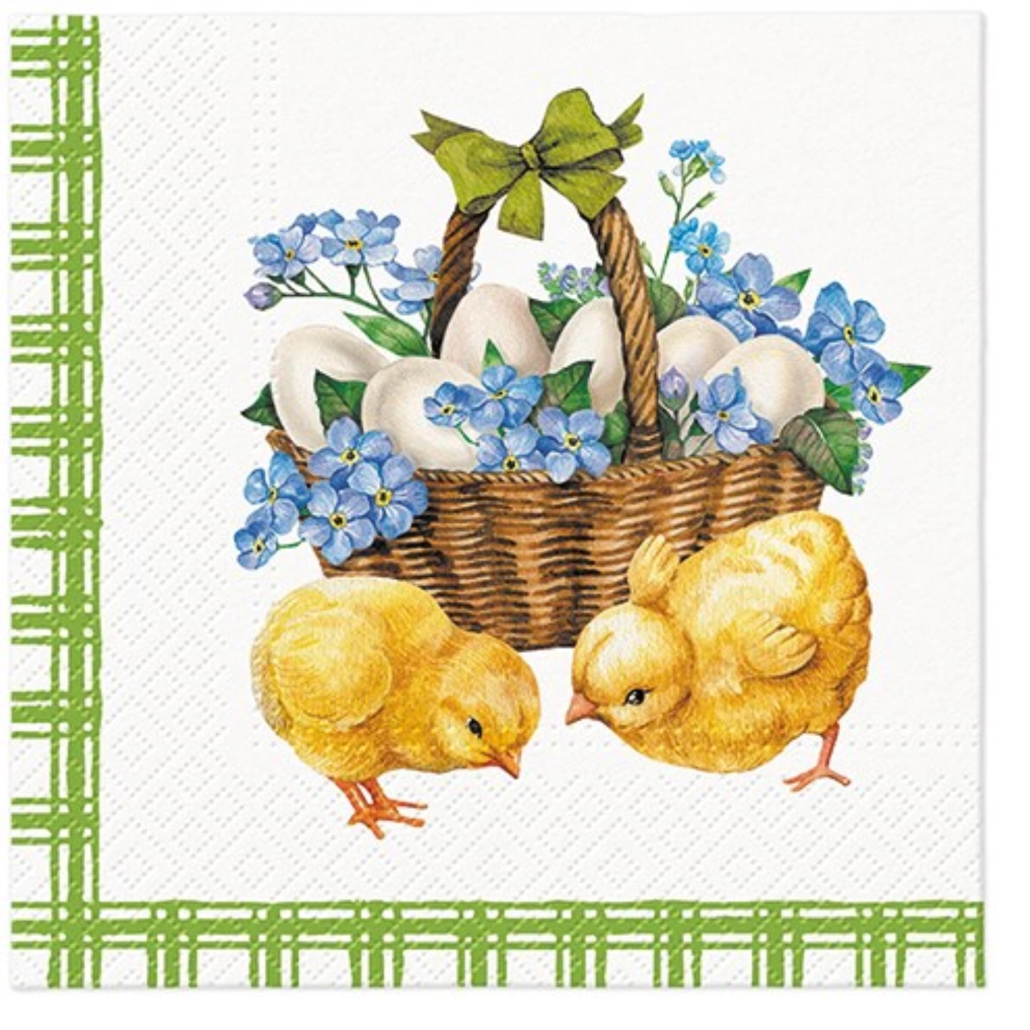 Serviettes lunch 20x poules de pâques, 33x33cm