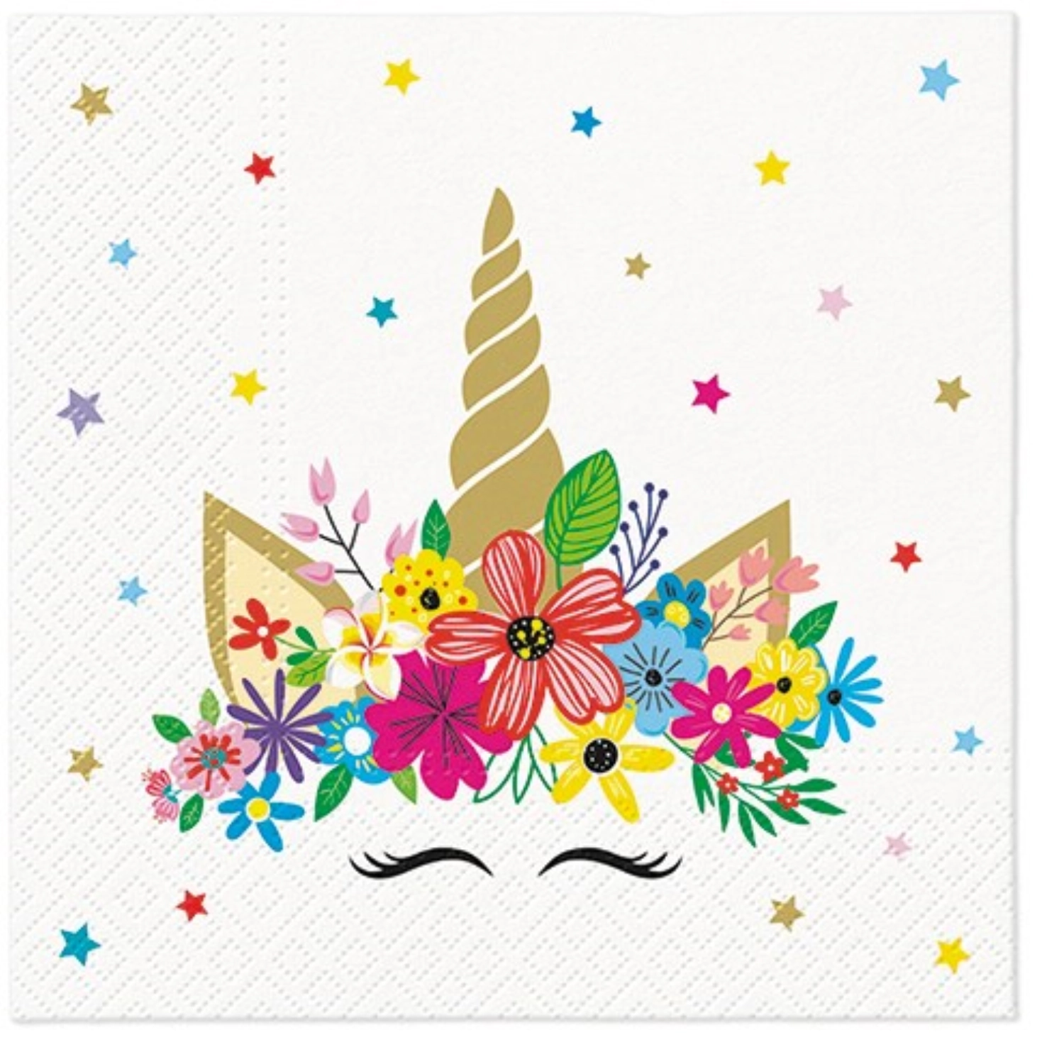 Serviettes de table Lunch 20x Unicorn Party, 33x33cm