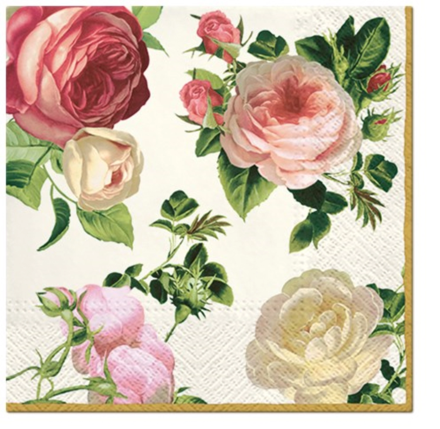 Serviettes de table lunch 20x rosalia r, 33x33cm
