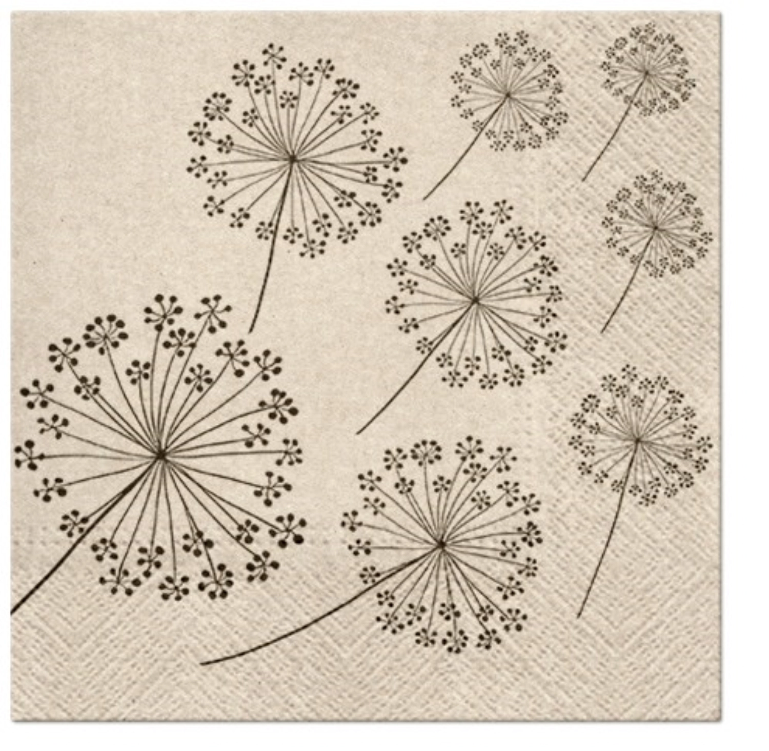 Servietten Lunch 20x We care Löwenzahn, 33x33cm