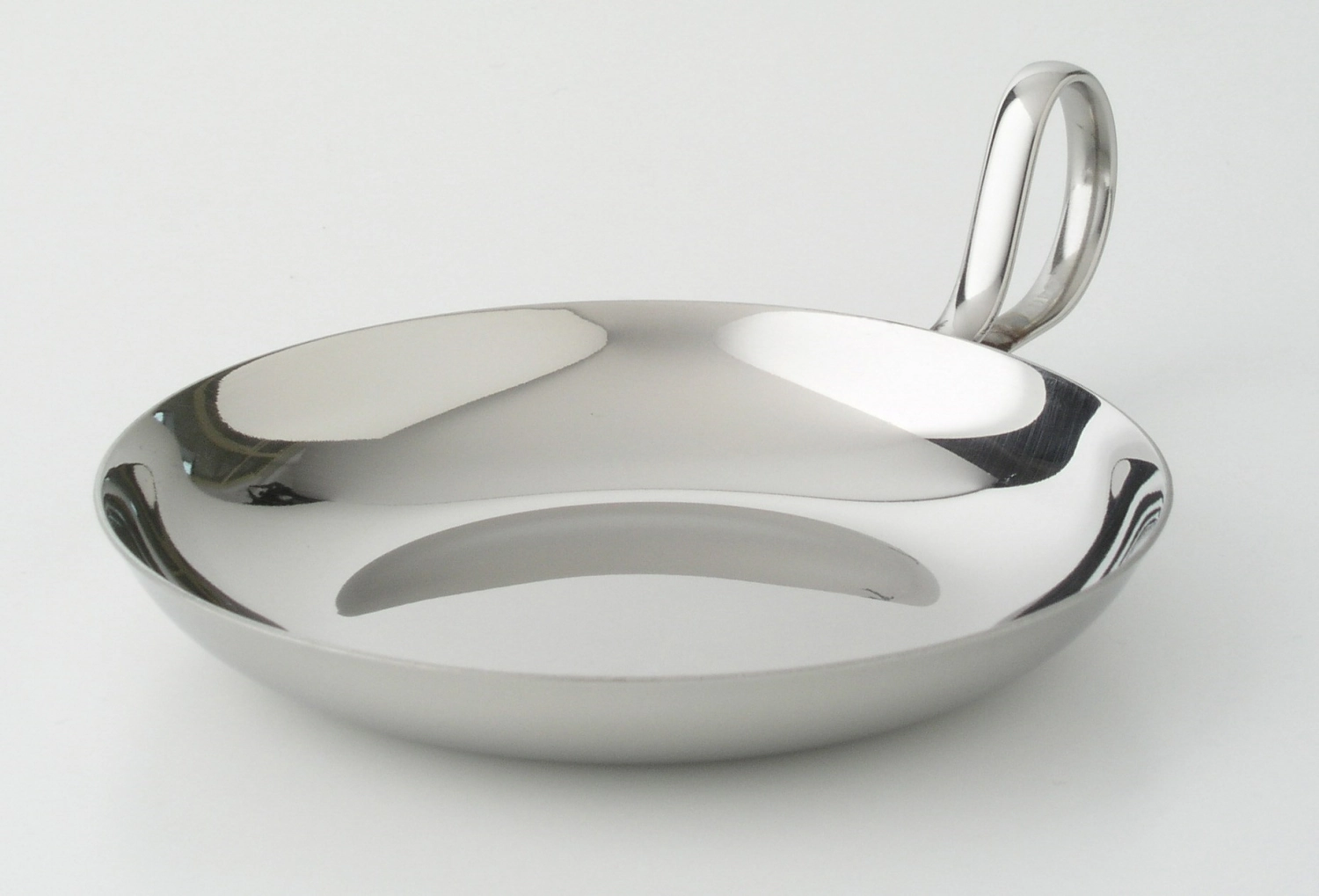 Coupe CNS poli plat a. anse D11.8cm